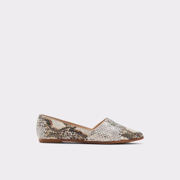 Blanchette Snakeskin Faux-Leather Flats Size 8.5